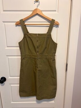 J. Crew Olive Utility Pinafore